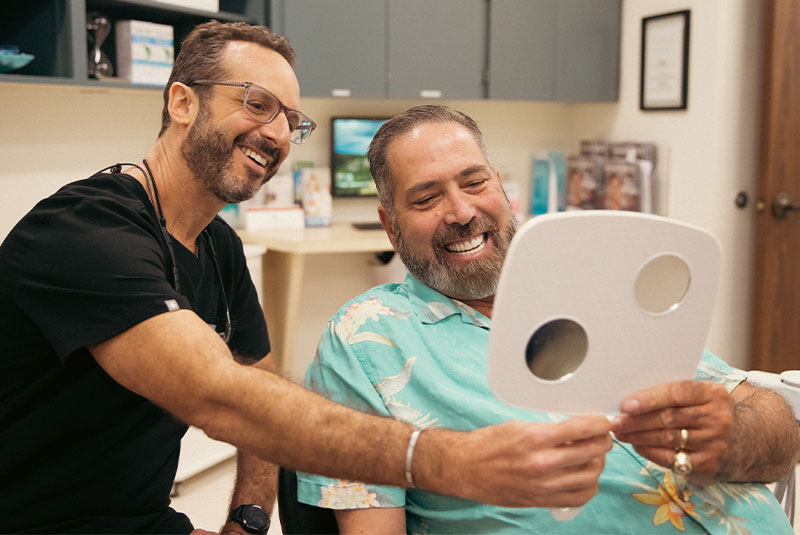 dental implant patient smiling